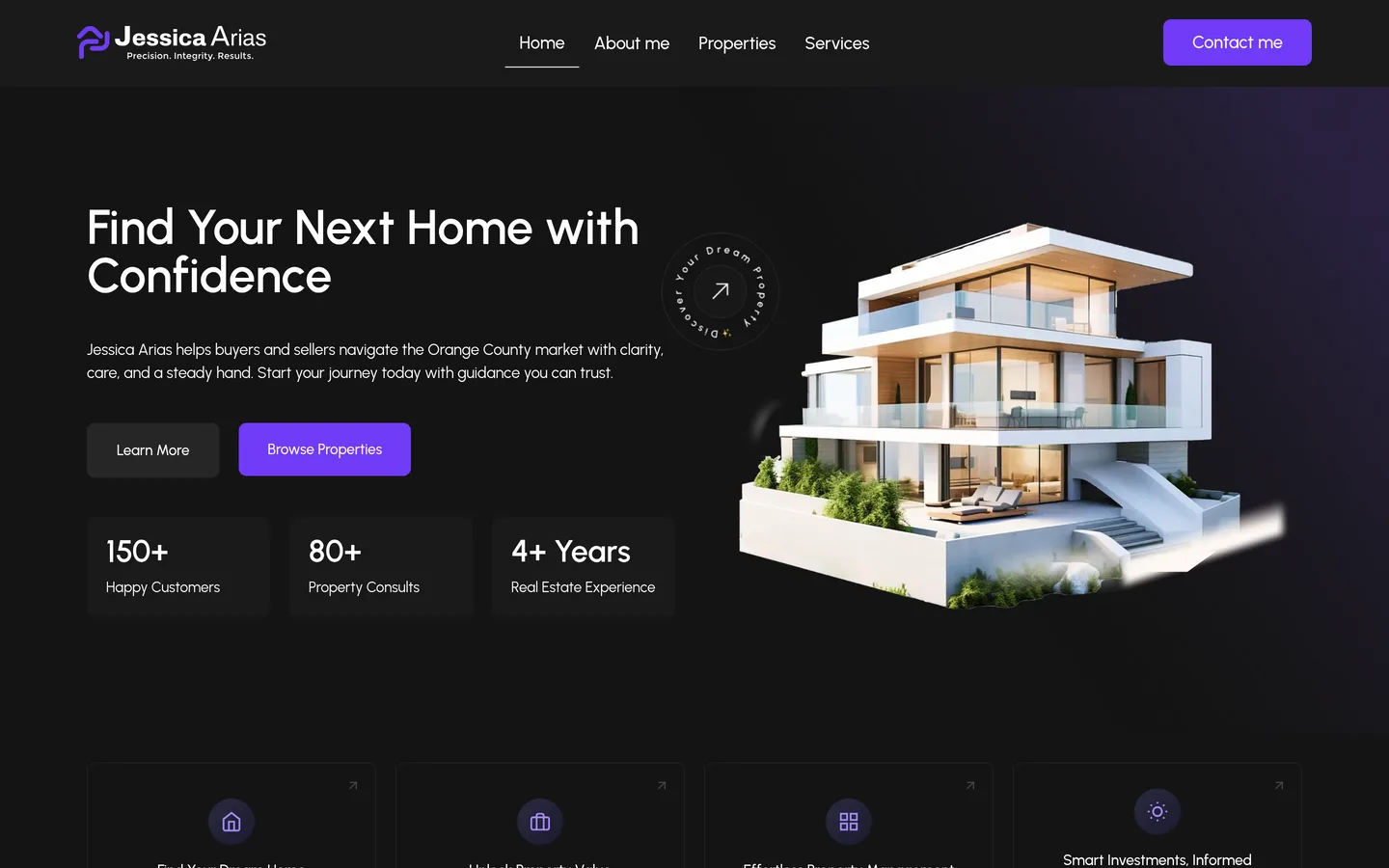 Homepage of jessicaarias.net — Find Your Next Home with Confidence